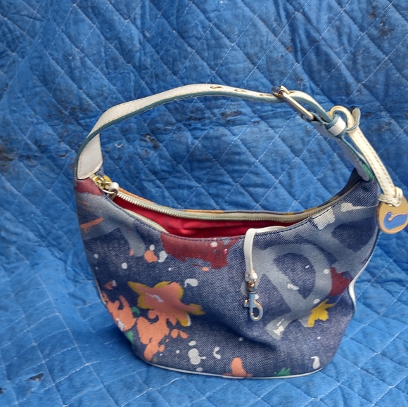 Vintage Dooney & Bourke canvas painted handbag - Picture 5 of 16